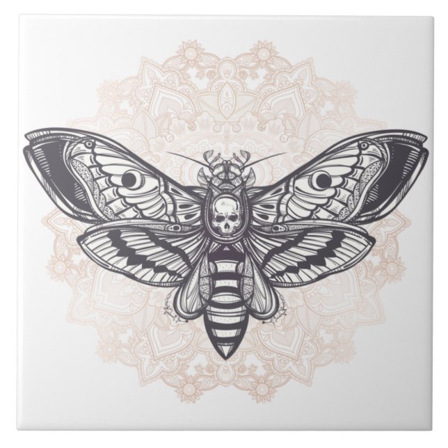 Azulejo De Cerâmica Death Moth  (Frente)