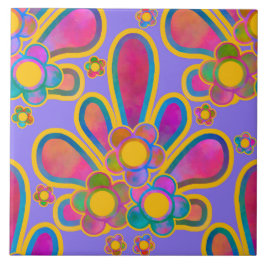 Azulejo De Cerâmica Decadente Guilda Retro Aquarela Ploomf Crepúsculo