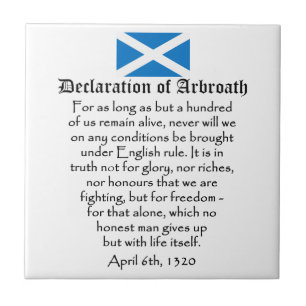 Azulejo De Cerâmica Declaração da independência do Scottish de