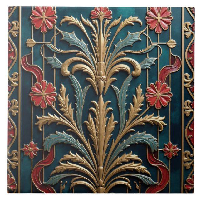 Azulejo De Cerâmica Deco Buquê Moderne (Frente)