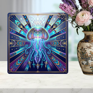Azulejo De Cerâmica Deco Celestial Água-Viva Luminosidade do Mar Profu