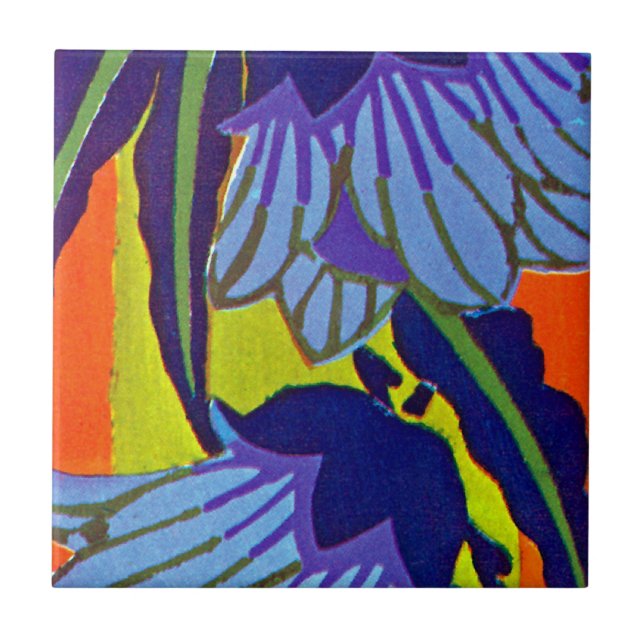 Azulejo De Cerâmica Deco de Arte de Seguy #4 em Emporio Moffa (Frente)