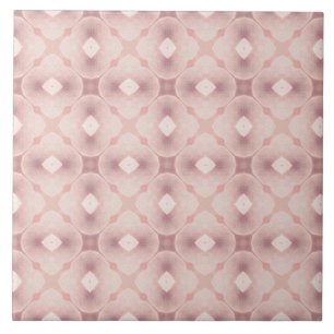 Azulejo De Cerâmica Deco de Arte Geométrica Rosa Vibrante Sem Olhos In