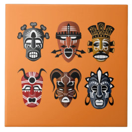Azulejo De Cerâmica Decor de máscaras africanas bonitas