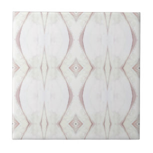 Azulejo De Cerâmica Decor design de arte geométrica rosa-branco-marfim