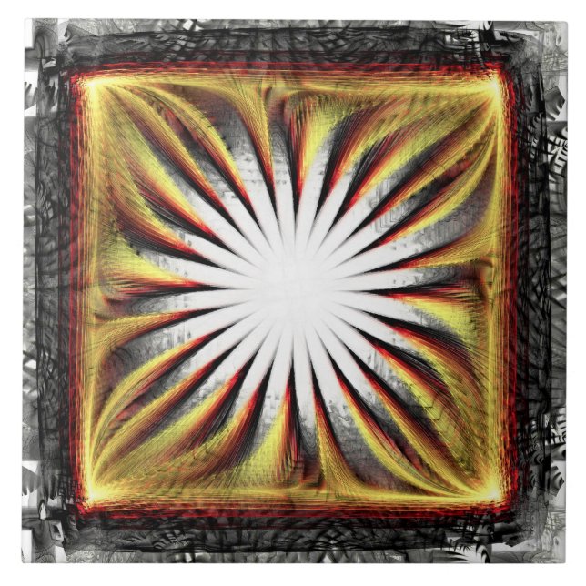 Azulejo De Cerâmica Decoração abstrata brilhante (Frente)