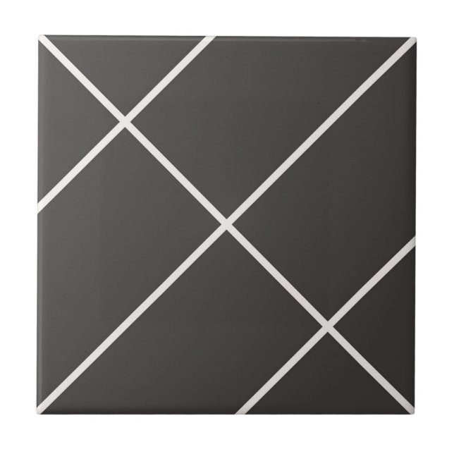 Azulejo De Cerâmica Decoração Branco Preto (Frente)