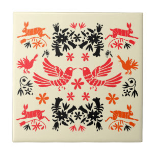 Azulejo De Cerâmica Decoração de Casa Otomi Mexicana