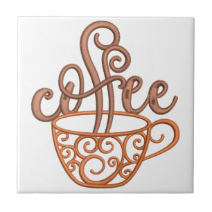Azulejo De Cerâmica Decoração de Cozinha com Xícara de Café