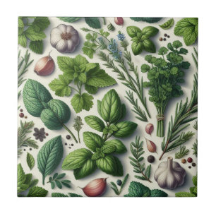 Azulejo De Cerâmica Decoração de Cozinha de Fazenda Rústica com Ervas