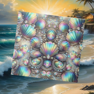 Azulejo De Cerâmica Decoração de Luxo à Beira-Mar   Diamantes e Concha