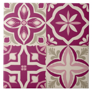 Azulejo De Cerâmica Decoração de Mosaico Floral Mediterrâneo
