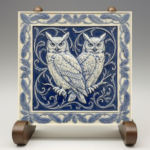 Azulejo De Cerâmica Decoração de Parede Artes e Ofícios de Corujas