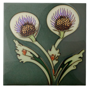 Azulejo De Cerâmica Decoração de parede de cardo Art Deco Arte Nouveau