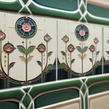 Decoração de parede floral abstrata Art Deco Macki