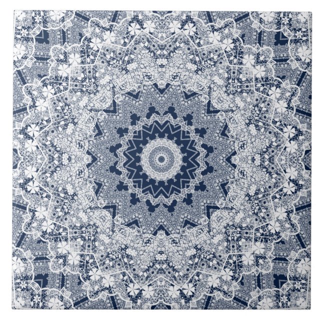 Azulejo De Cerâmica decoração de rendas (Frente)