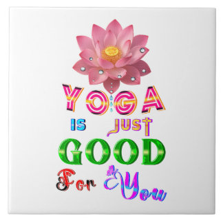 Azulejo De Cerâmica Decoração de Yoga é Simplesmente Boa Para Você