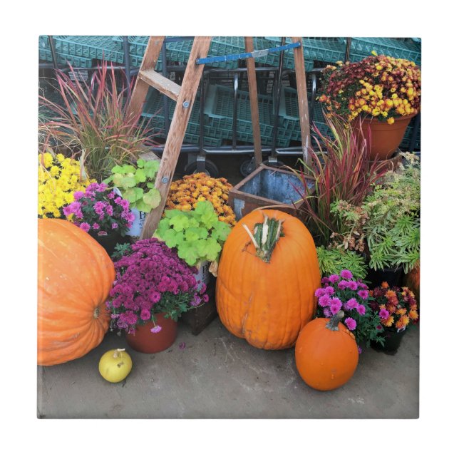 Azulejo De Cerâmica Decoração do outono (Frente)