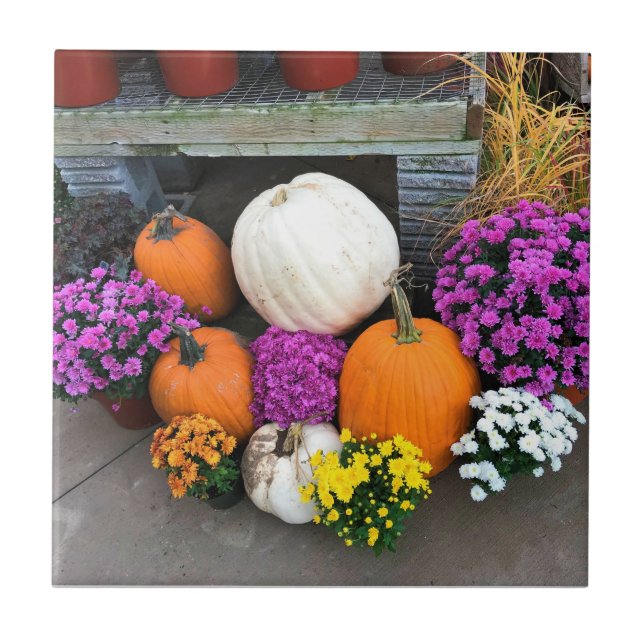 Azulejo De Cerâmica Decoração do outono (Frente)