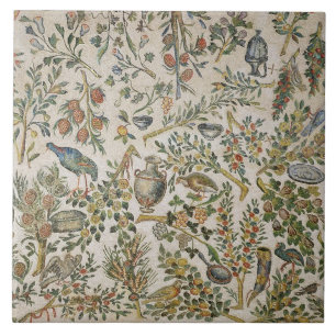 Azulejo De Cerâmica Decoração do teto com flores e pássaros (mosaic