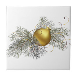 Azulejo De Cerâmica Decoração Dourada festiva