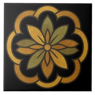 Azulejo De Cerâmica Decoração Floral Elegante