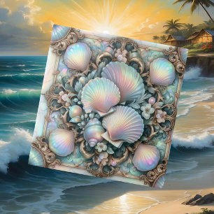 Azulejo De Cerâmica Decoração Náutica de Luxo   Casa de Praia Opal Sea