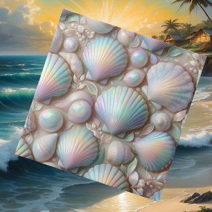 Azulejo De Cerâmica Decoração Náutica de Luxo   Casa de Praia Opal Sea
