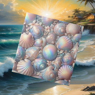 Azulejo De Cerâmica Decoração Náutica de Luxo   Casa de Praia Opal Sea