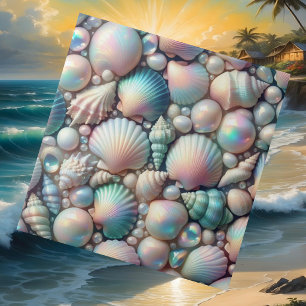 Azulejo De Cerâmica Decoração Náutica de Luxo   Casa de Praia Opal Sea