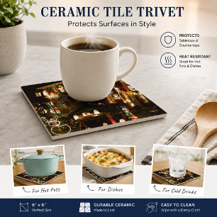 Azulejo De Cerâmica Decorações de Natal ao ar livre