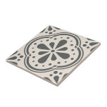 Azulejo de Cerâmica Decorativa de Padrão Geométric<br><div class="desc">Um padrão geométrico quatrefoil na moda moderno para um fundo de cozinha,  azulejo de arte,  fundo de lareira,  banheiro e chá. Você também pode gostar deste estilo em um azulejo ou caixa de manutenção enquadrada. Cinza de carvão escuro e branco.</div>