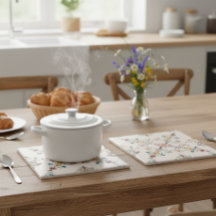 Decorative Tile with Colorful Baroque Floral 