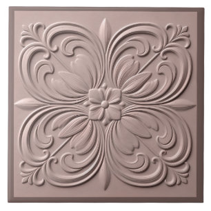 Azulejo De Cerâmica Decorativo Neoclássico de Rosa de Alivio com poeir