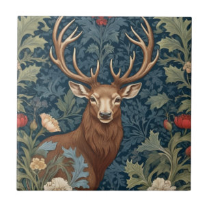 Azulejo De Cerâmica Deer Stag William Morris - Estilo à Direita