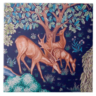 Azulejo De Cerâmica Deers in the Forest, William Morris