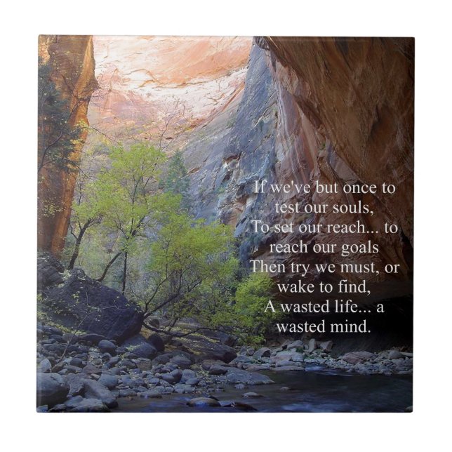 Azulejo De Cerâmica Definição de Objetivos Inspirativos (Frente)