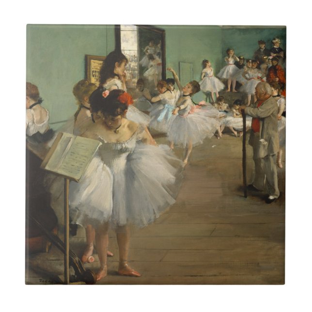Azulejo De Cerâmica Degas Dance Class Balés Dancers Ballerina Art (Frente)