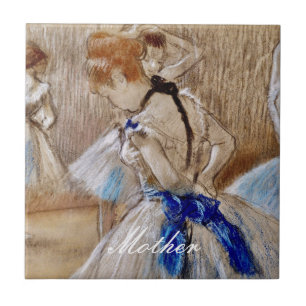 Azulejo De Cerâmica Degas Dancer com Faixa Azul