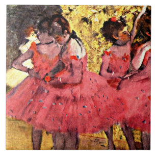 Azulejo De Cerâmica Degas - Os Dançarinos Rosa