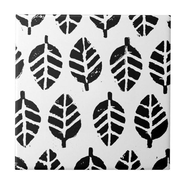 Azulejo De Cerâmica Deixa o padrão Impressão de batata (Frente)