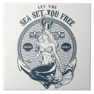 Azulejo De Cerâmica Deixe o mar te libertar