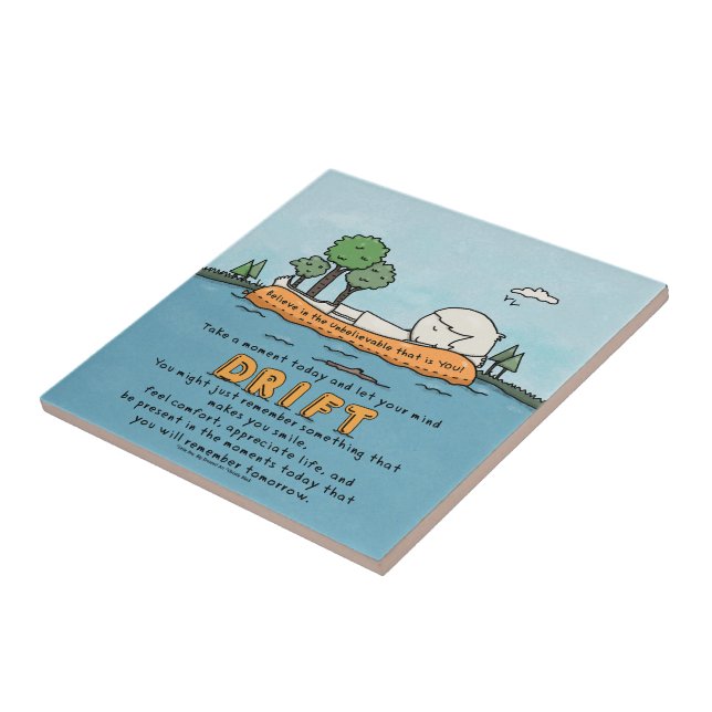 Azulejo De Cerâmica Deixe sua mente flutuar (Lateral)