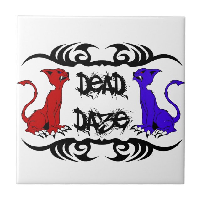 Azulejo De Cerâmica Deja Vu Cat (Frente)