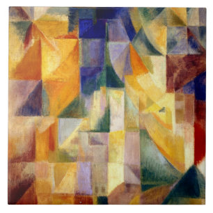Azulejo De Cerâmica Delaunay - Windows simultâneo, pintura famosa,