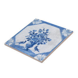 Azulejo De Cerâmica Delft Blue Birds floral Country Toile Stone