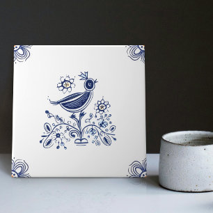 Azulejo De Cerâmica Delft Blue Dutch Style Flowers Indigo Cerâmica