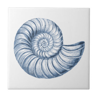 Azulejo De Cerâmica Delft Blue Nautilus Shell NMaritime Beach House