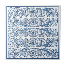 Azulejo De Cerâmica Delft Blue Ornamental Art Nouveau Patterno