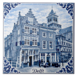 Azulejo De Cerâmica Delft houses Delft Blue style ceramic tile